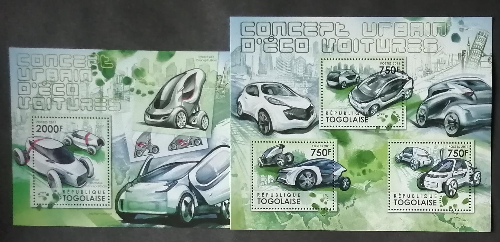Togo 2011 23€ Auta a automobily budoucnosti, Eko-Prototypy