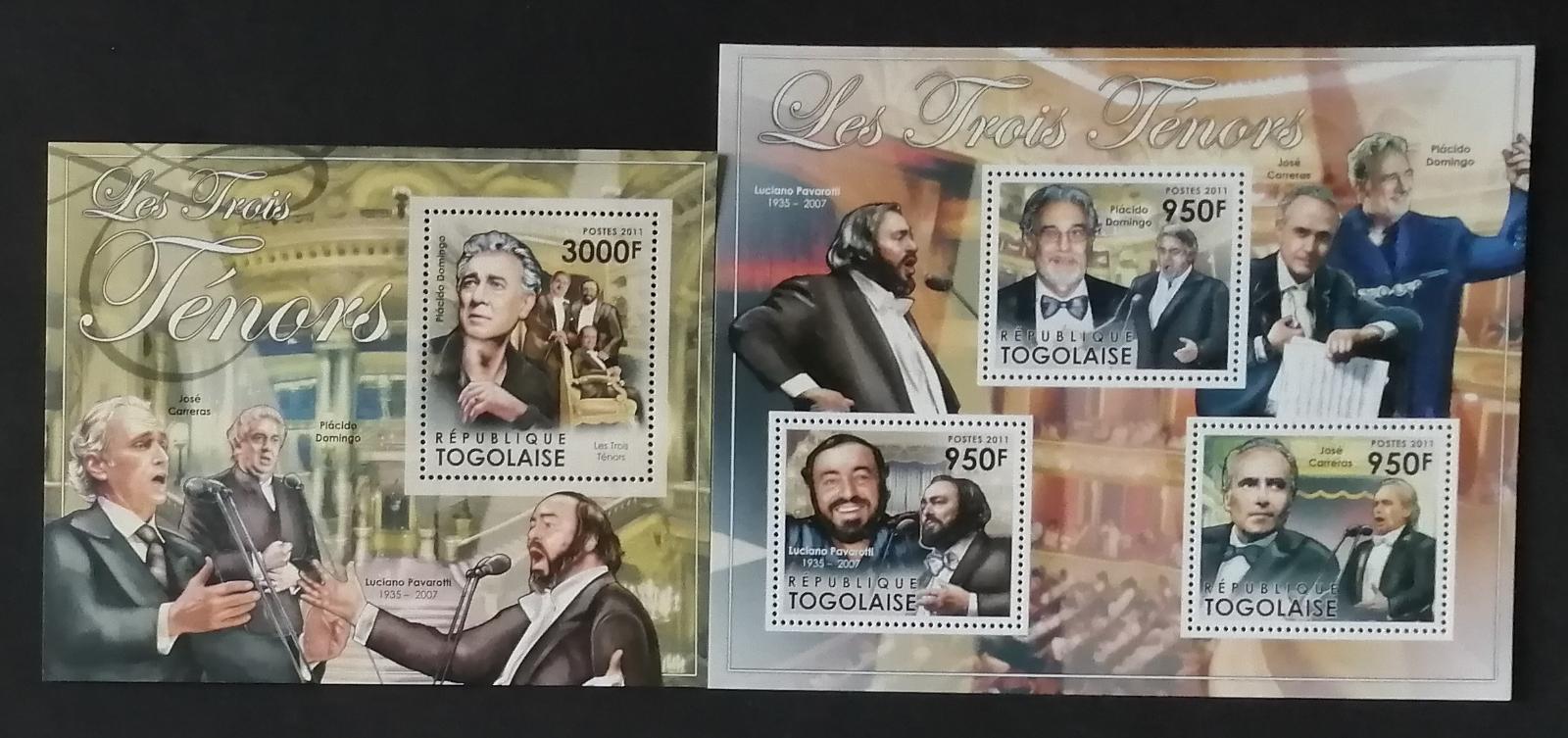 Togo 2011 23€ Tři operní tenoři - Placido Domingo, Pavarotti, Carreras