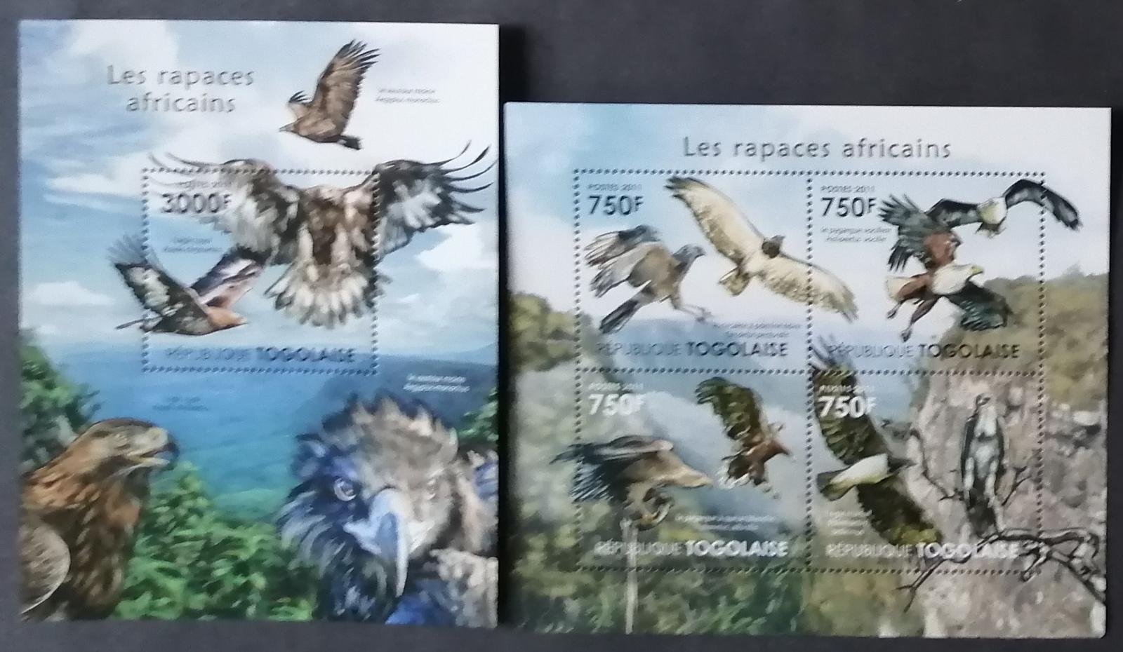 Togo 2011 24€ Africká fauna a flora - Afričtí draví ptáci