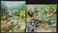 Togo 2011 24€ Africká fauna a flora povodí Konga, Krokodýli a opice