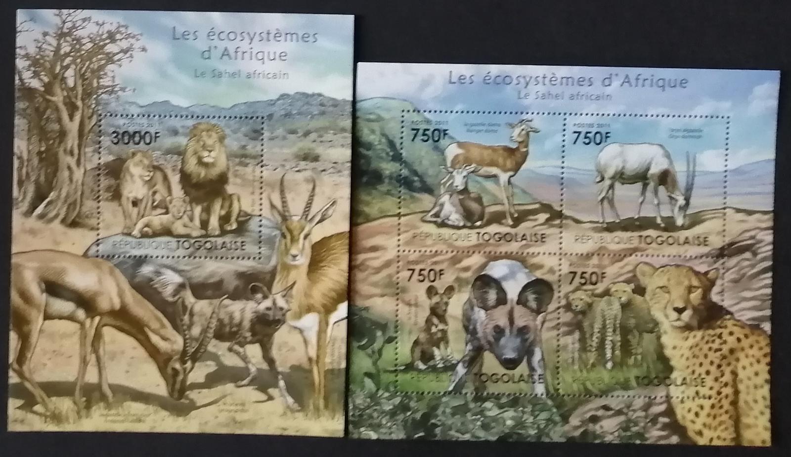 Togo 2011 24€ Africká fauna a flora Sahelu, Kočky a hyeny, Kopytníci