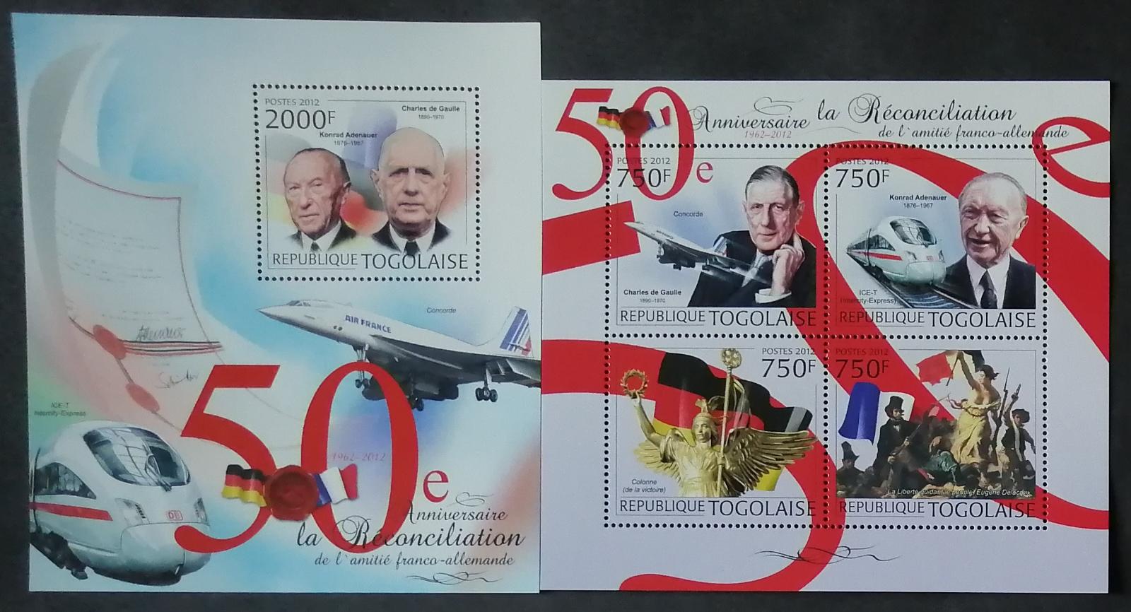 Togo 2012 20€ 50 let přátelství Francie a Německa, Kultura a Concorde