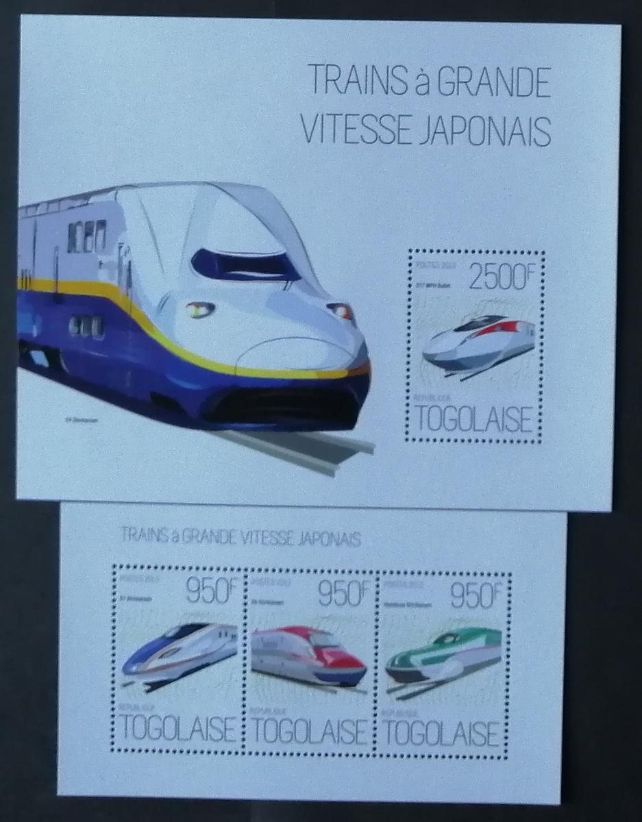 Togo 2013 21€ Vysokorychlostní moderní vlaky Japonska a Asie