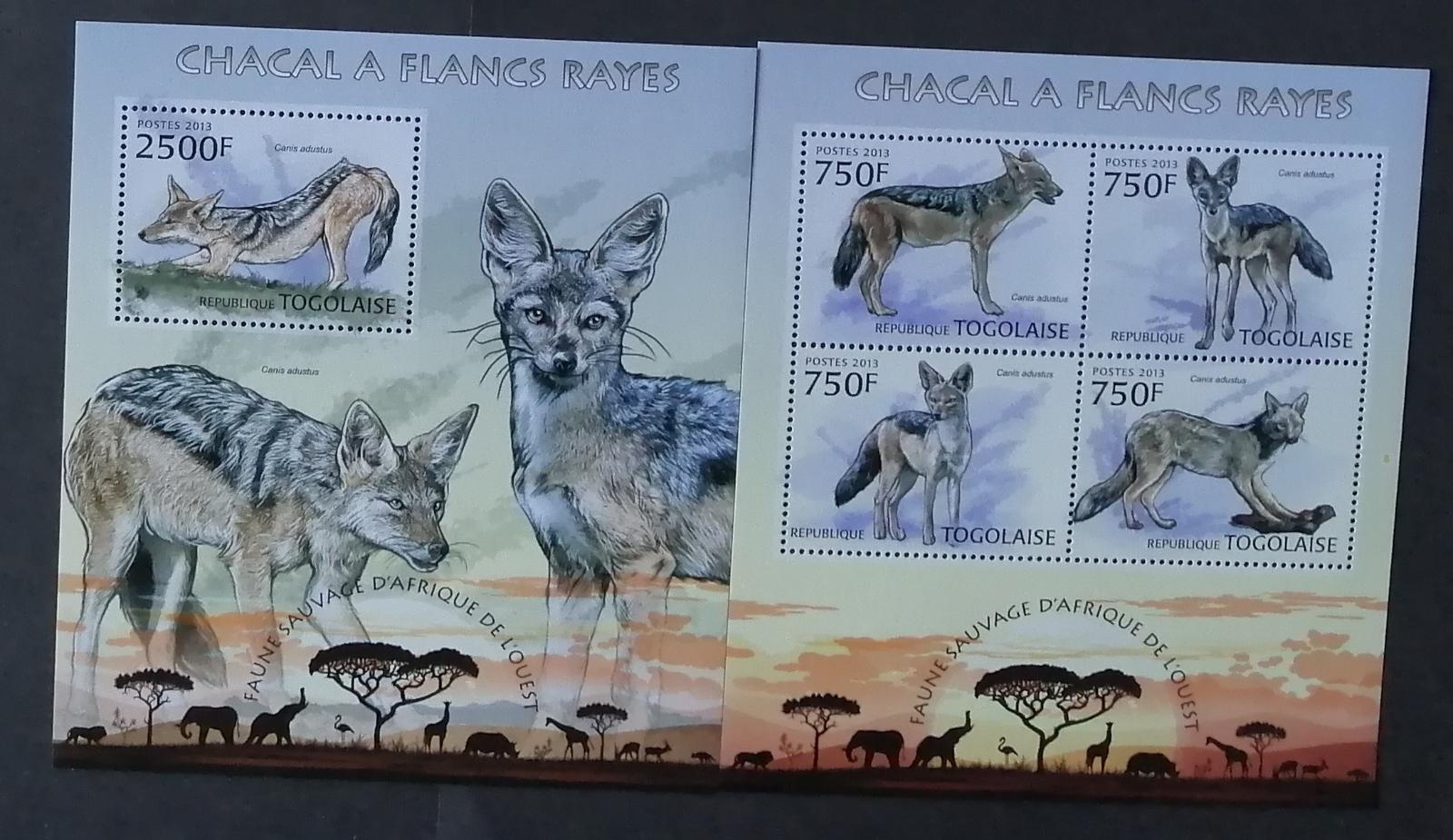 Togo 2013 22€ Africká fauna - Šakalové a psi savany