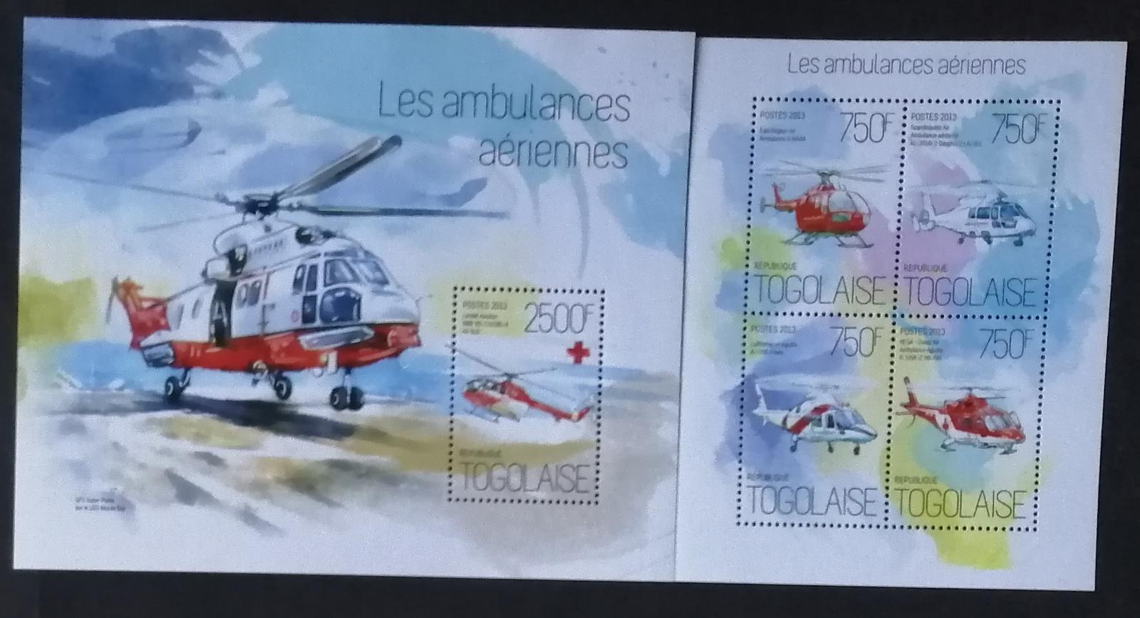 Togo 2013 22€ Helikoptéry Švýcarska, Skandinávie a Británie, Ambulance