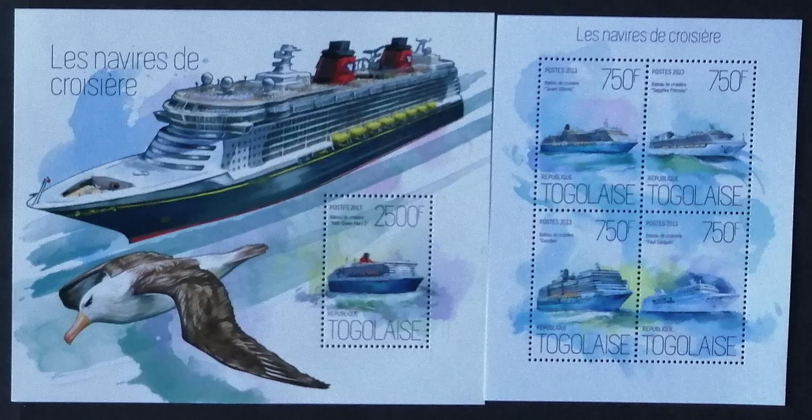 Togo 2013 22€ Zaoceánské parníky a velké lodě