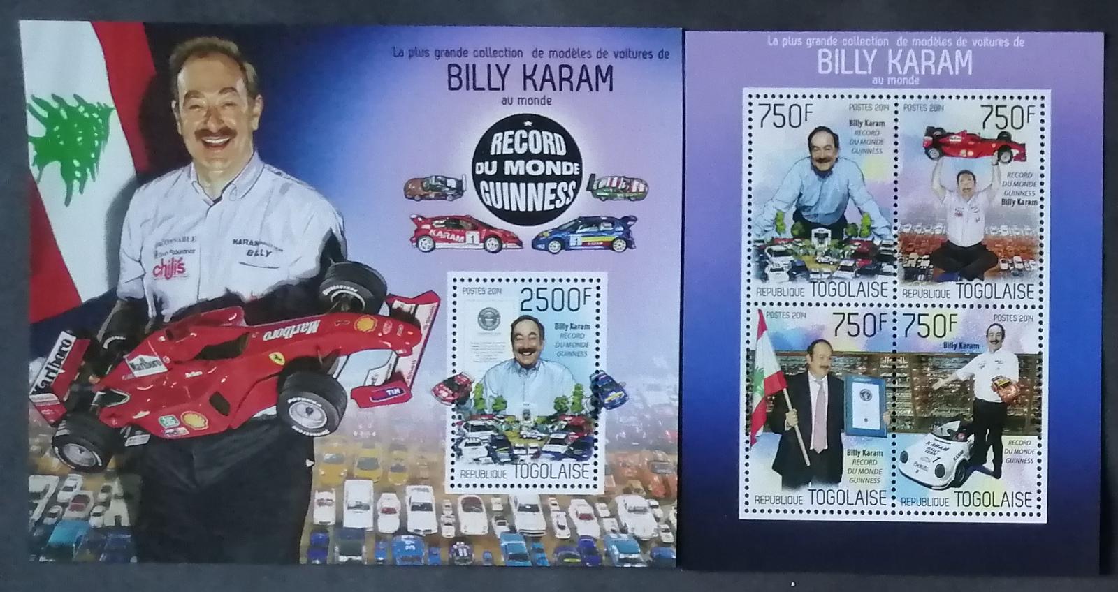 Togo 2014 22€ Sběratel největší sbírky modelů autíček Billy Karam