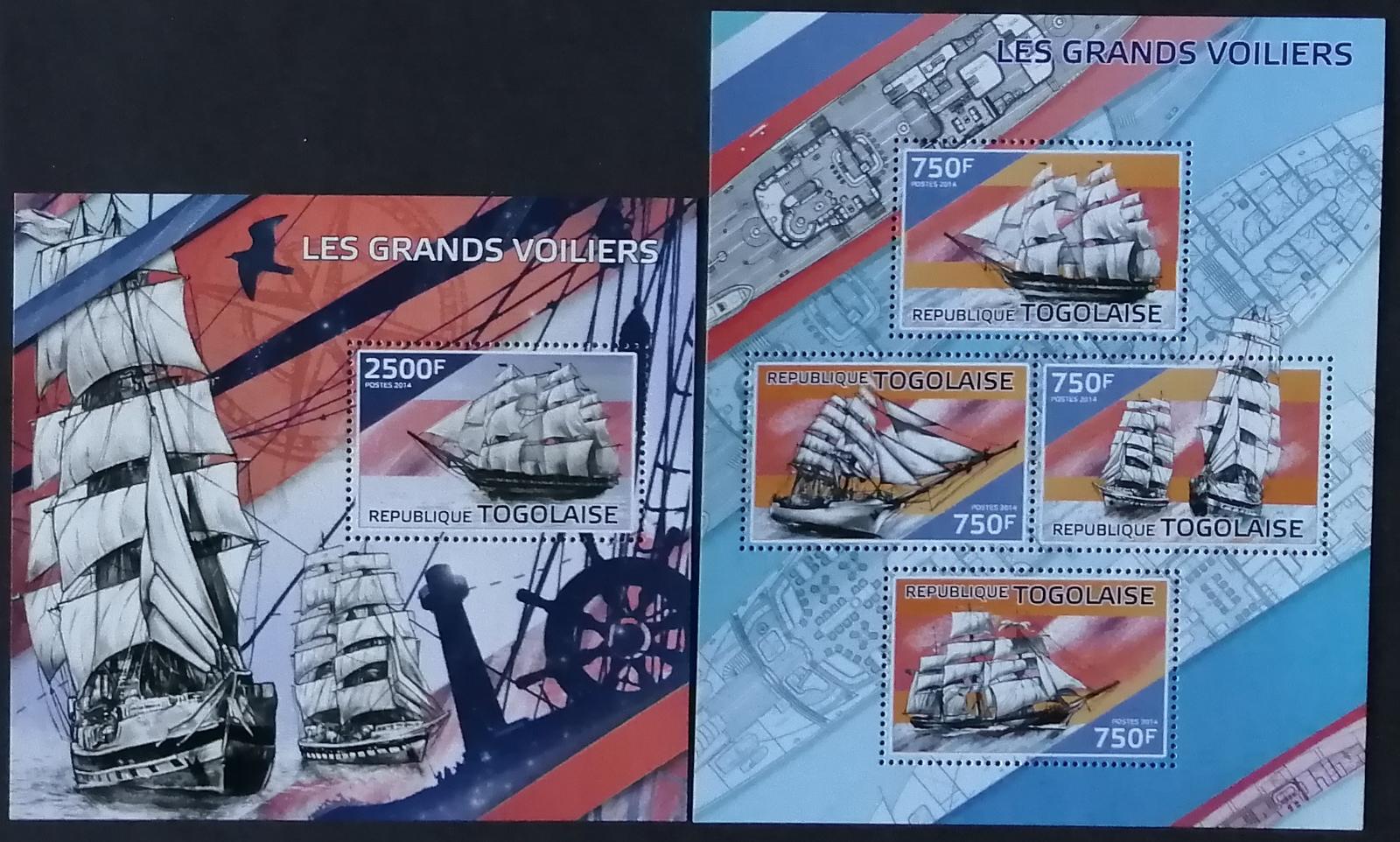 Togo 2014 22€ Velké historické lodě a plachetnice