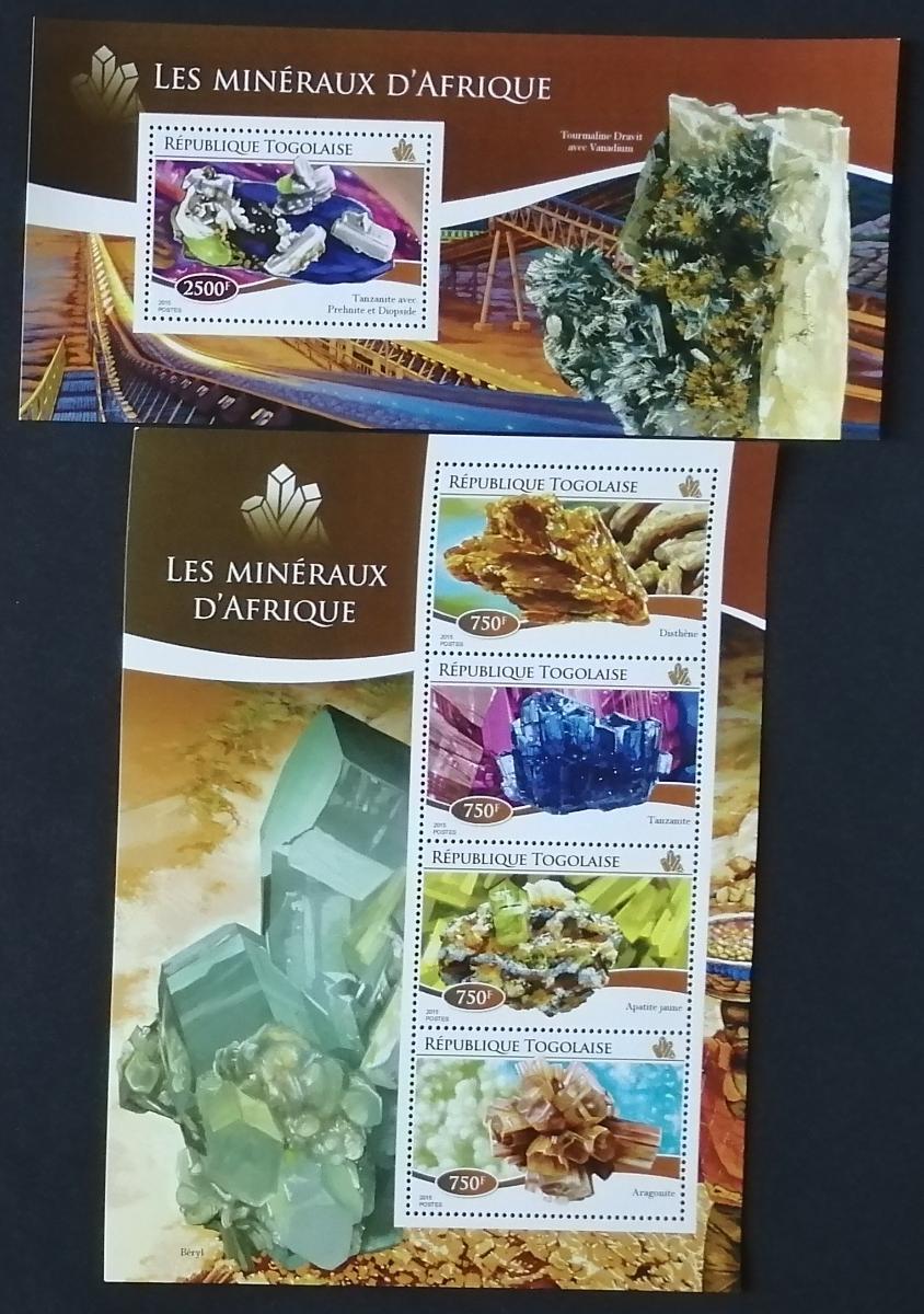 Togo 2015 22€ Minerály a nerosty Afriky, Důlní provoz země