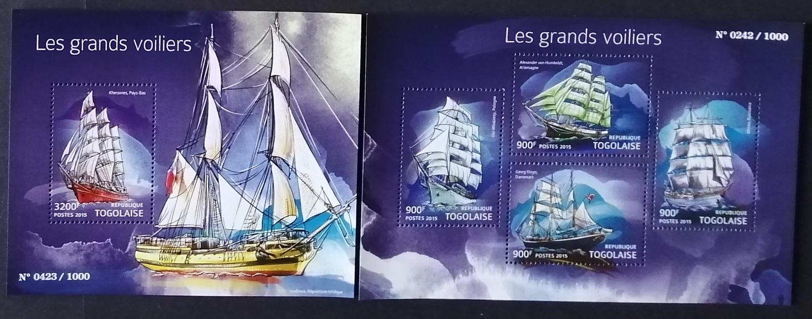 Togo 2015 27€ Historické lodě a plachetnice