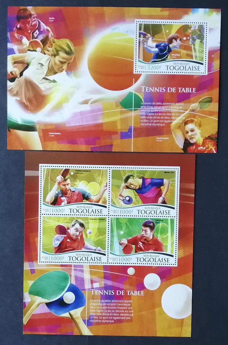 Togo 2015 29€ Stolní tenis a sport, Volný čas, Ping pong