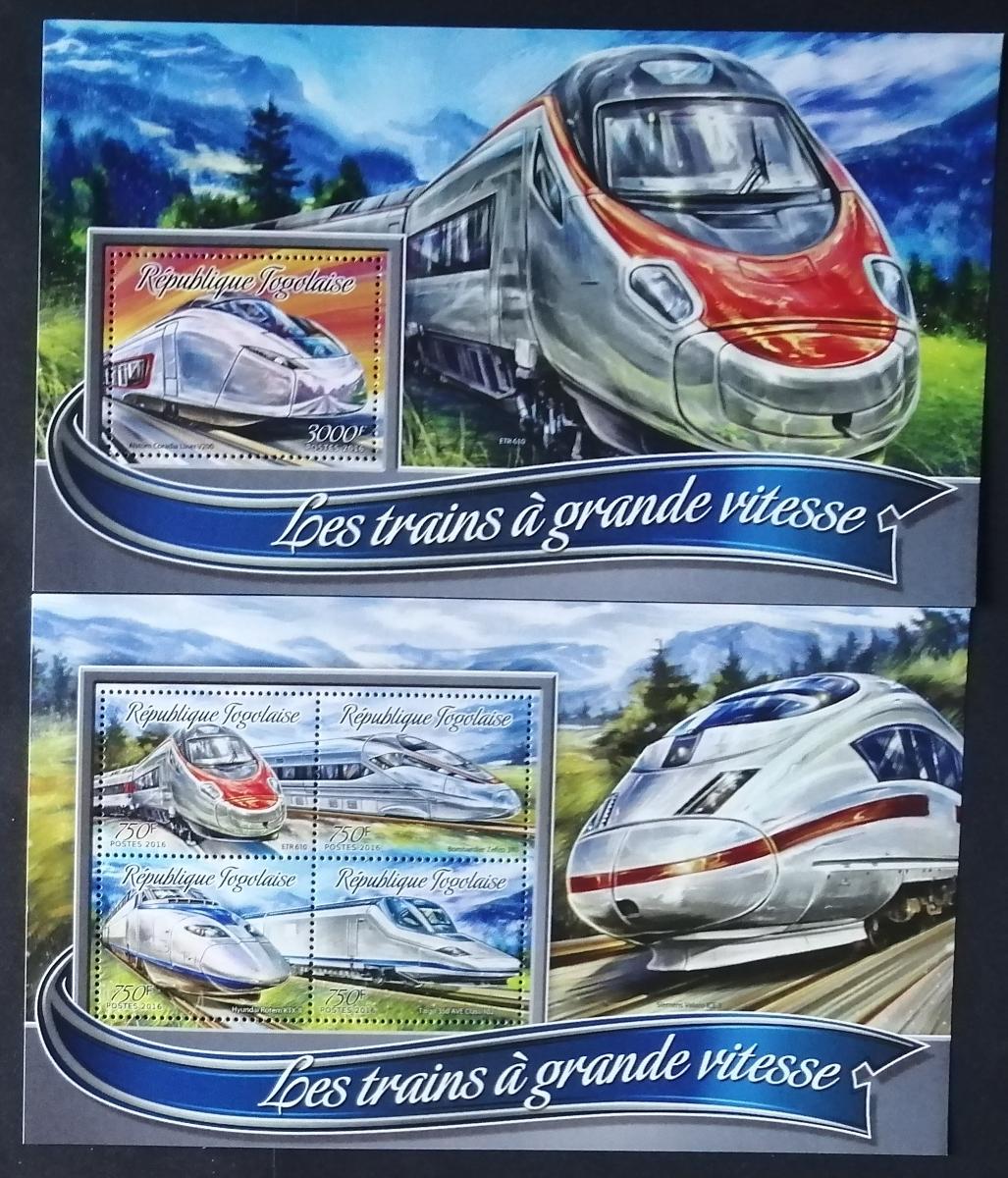 Togo 2016 24€ Vysokorychlstní vlaky světa, Lokomotivy moderní doby