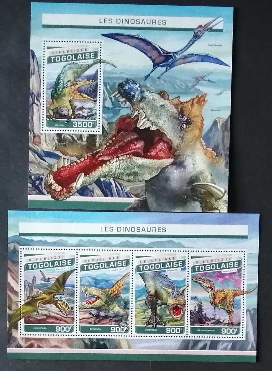 Togo 2016 28€ Dinosauři a pravěká fauna, Létaví diinosauři