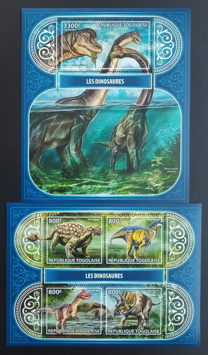 Togo 2017 Dinosauři a pravěká fauna