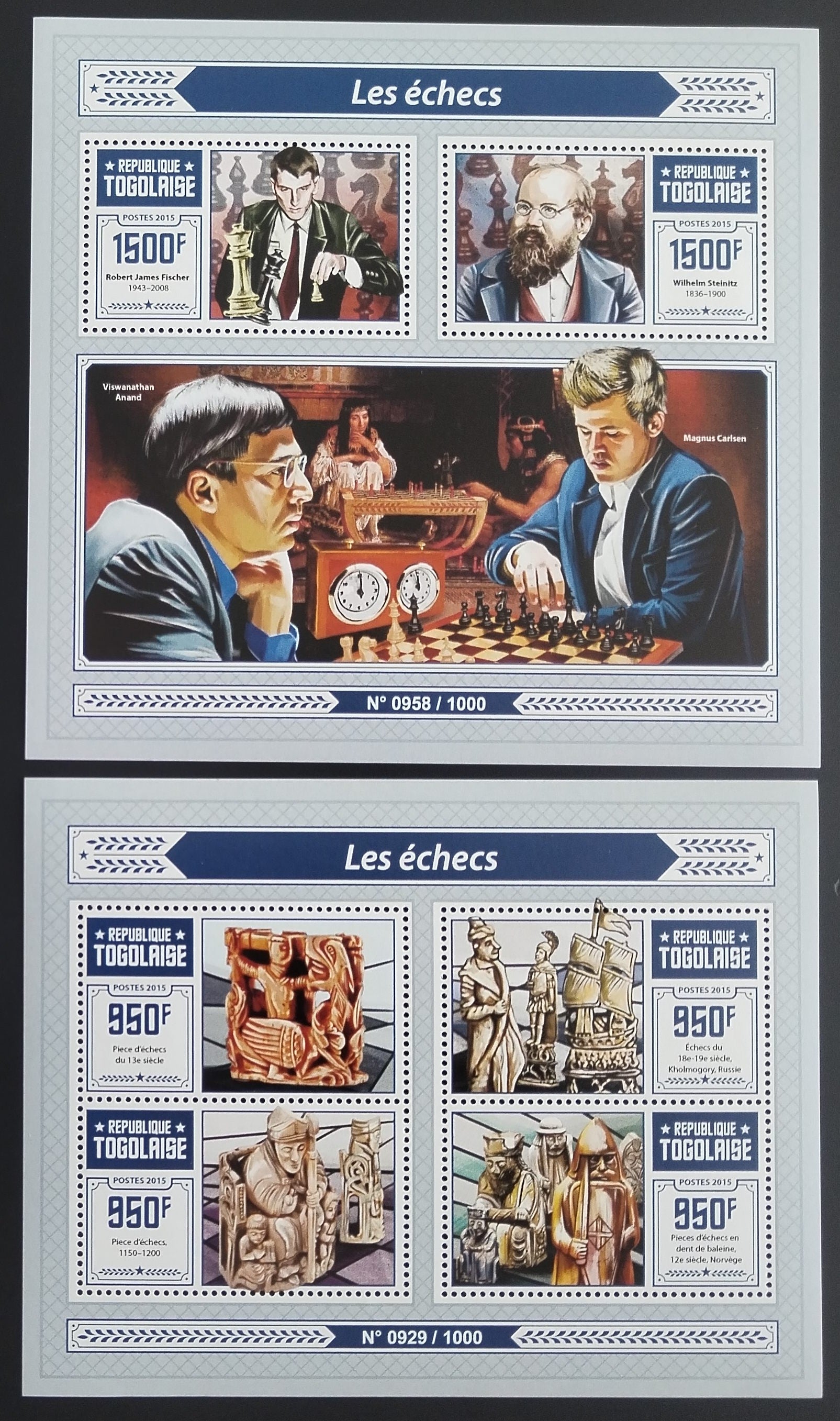 Togo 2015 Historické figurky, Šachy