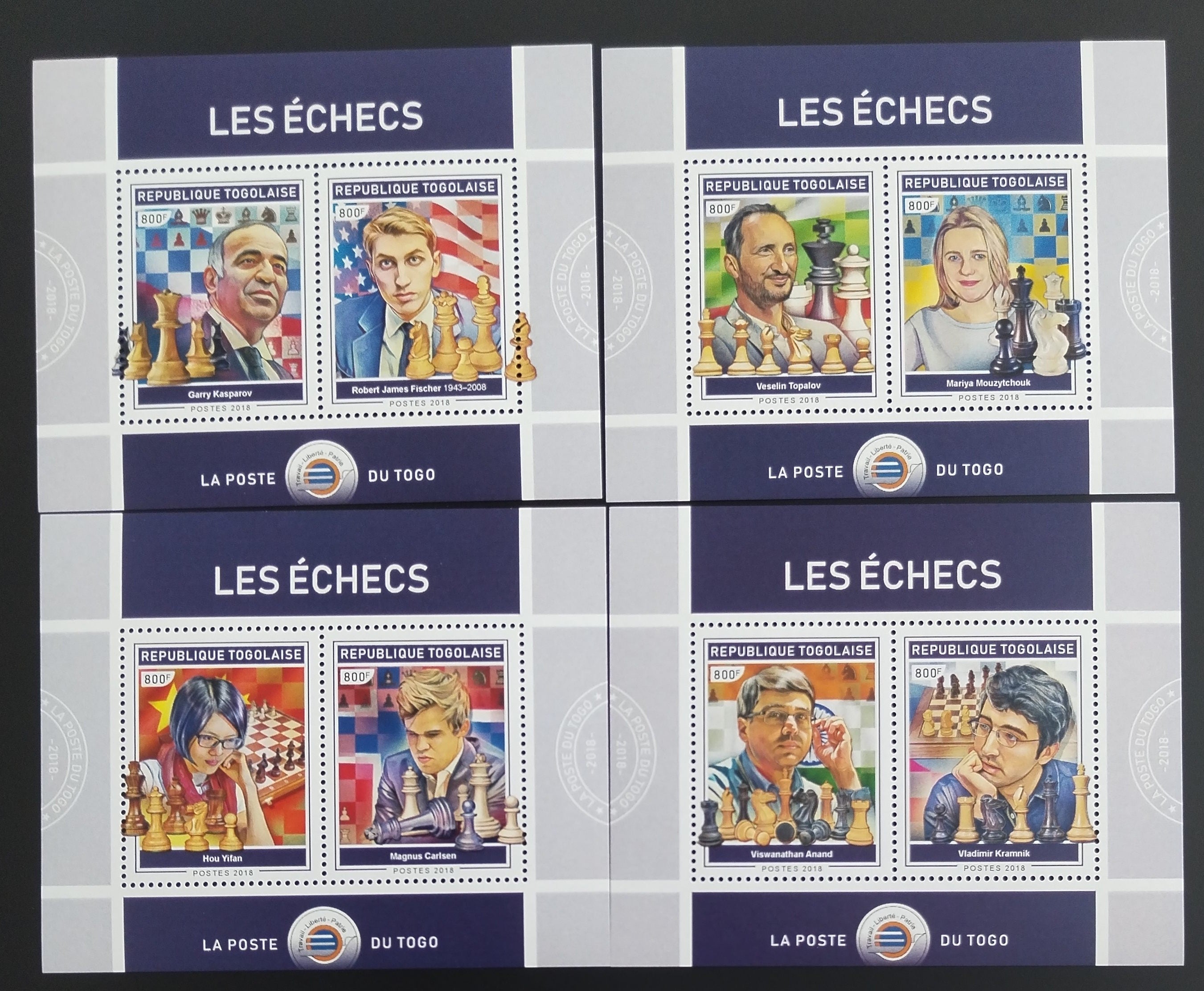 Togo 2018 Šachy a šampioni sportu DELUXE
