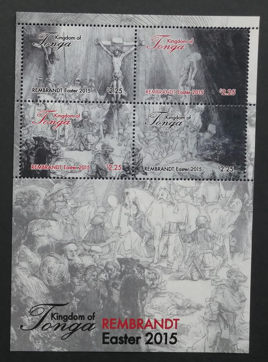 Tonga 2015 Bl.86 11€ Velikonoce a umění, křesťanství