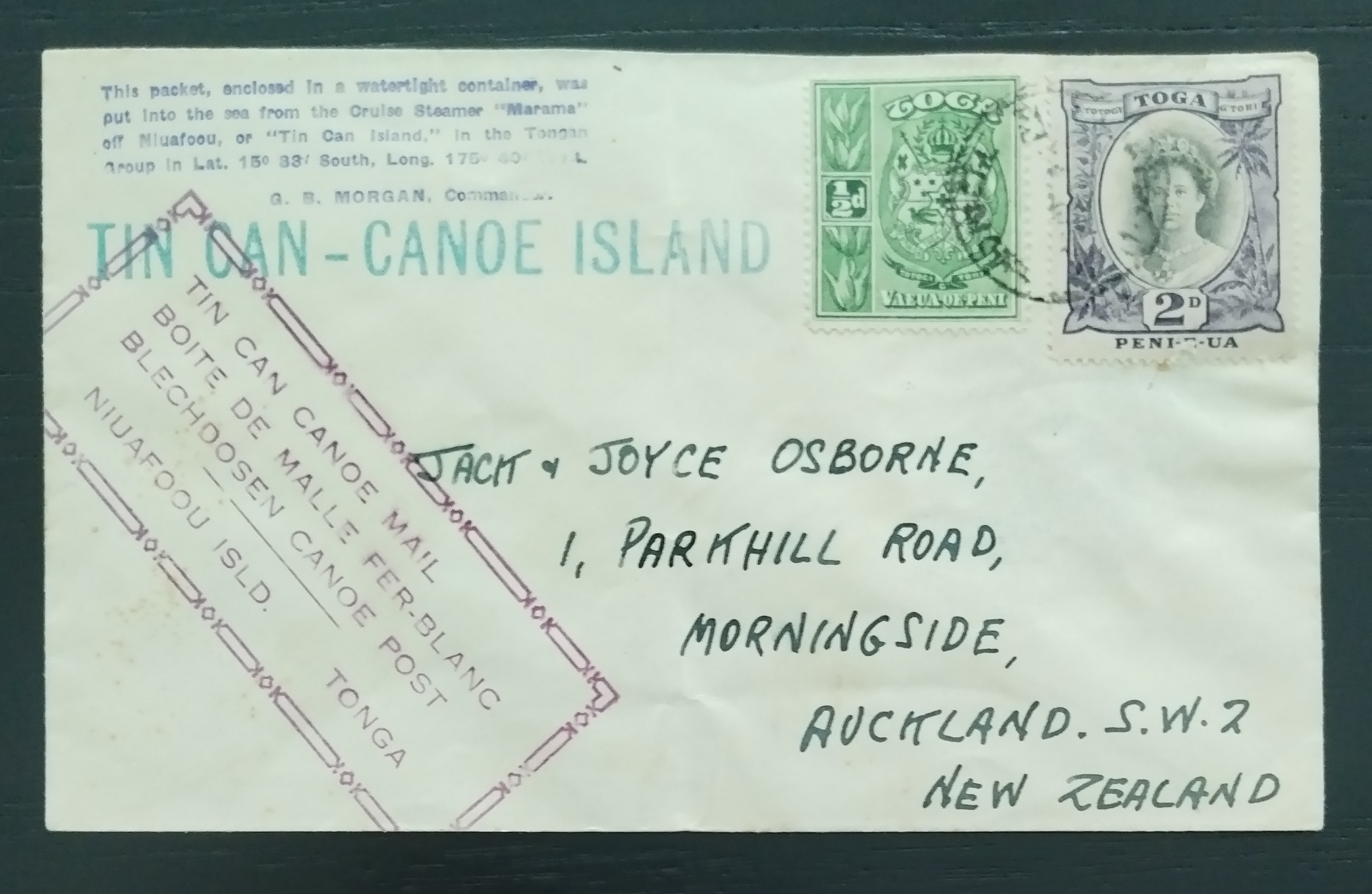 Tonga - Niuafo`ou - Tin Can Mail