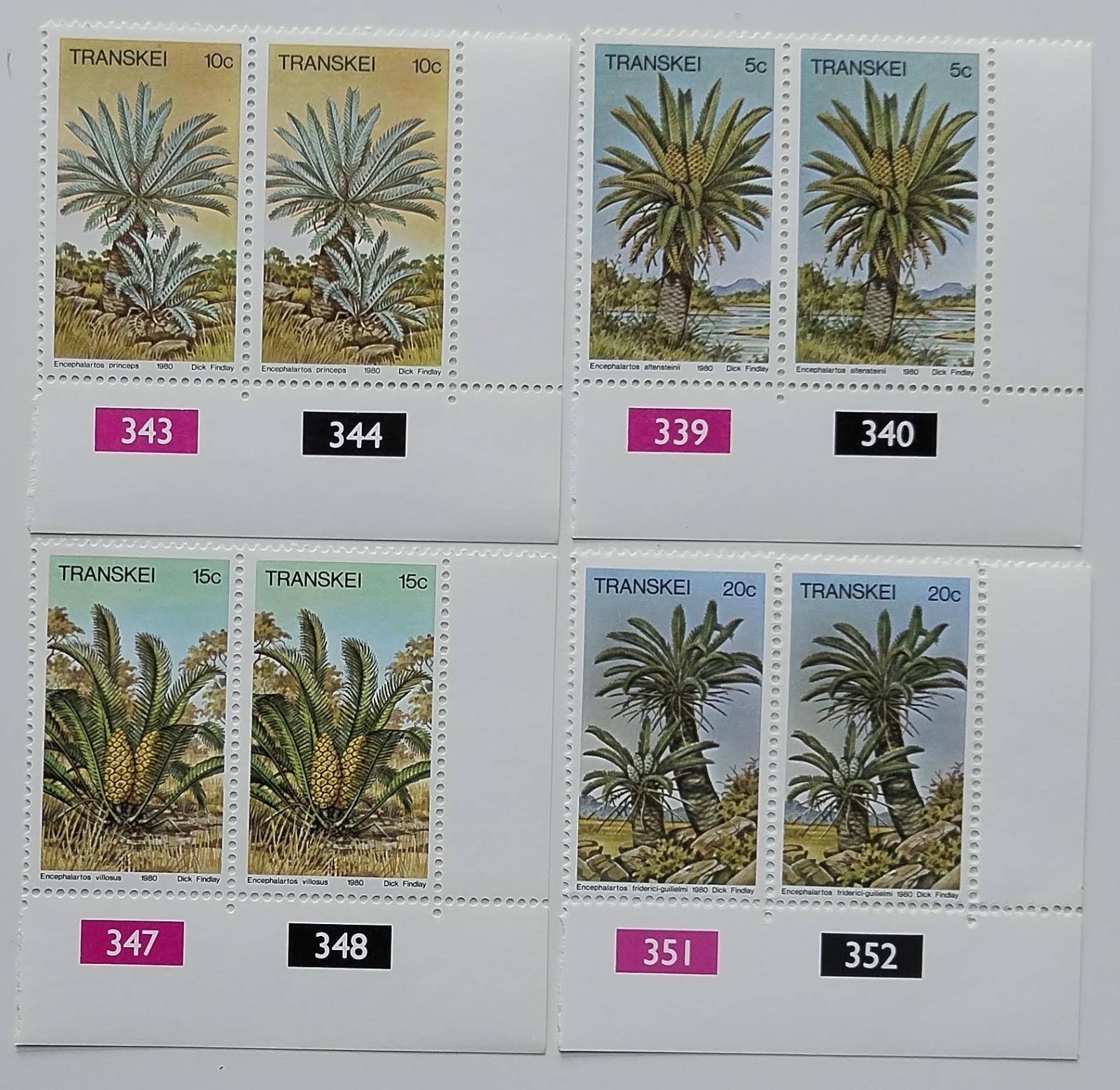 Transkei 1980 Kapradinové palmy, Flora Afriky PÁRY