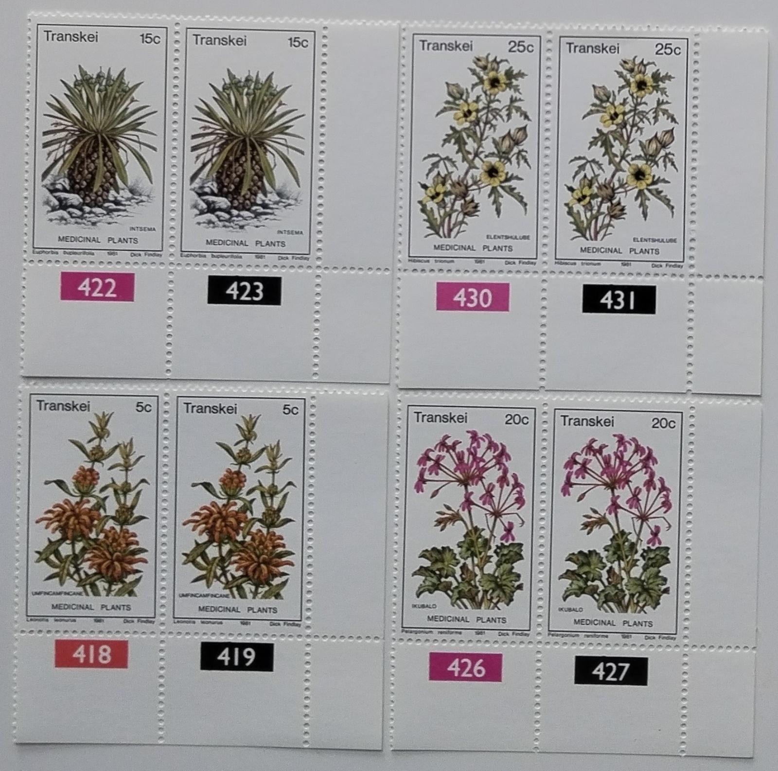 Transkei 1981 Léčivé rostliny a africká flora, Květiny PÁRY