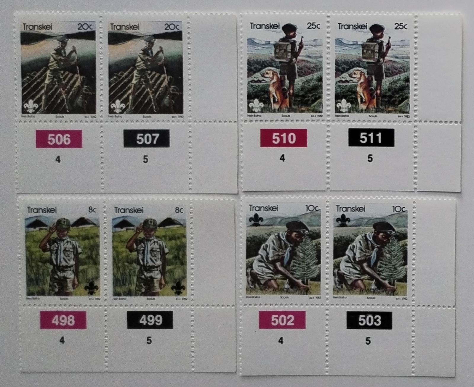 Transkei 1982 Výročí skautingu a volný čas PÁRY