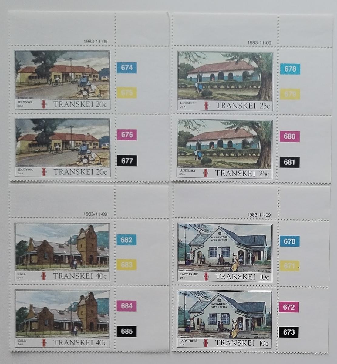 Transkei 1983 Poštovní úřady a stavby země, Pošty PÁRY