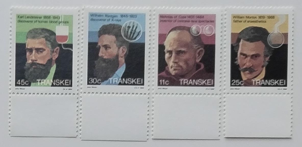 Transkei 1984 Osobnosti medicíny - Rentgen, Landsteiner a Morton