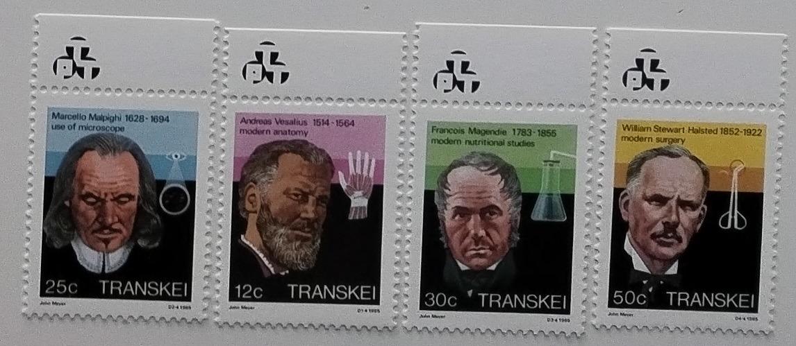 Transkei 1985 Osobnosti medicíny - Halsted, Vesalius a Magendie