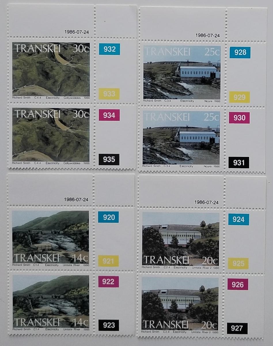 Transkei 1986 Vodní elektrárny a přehrady PÁRY
