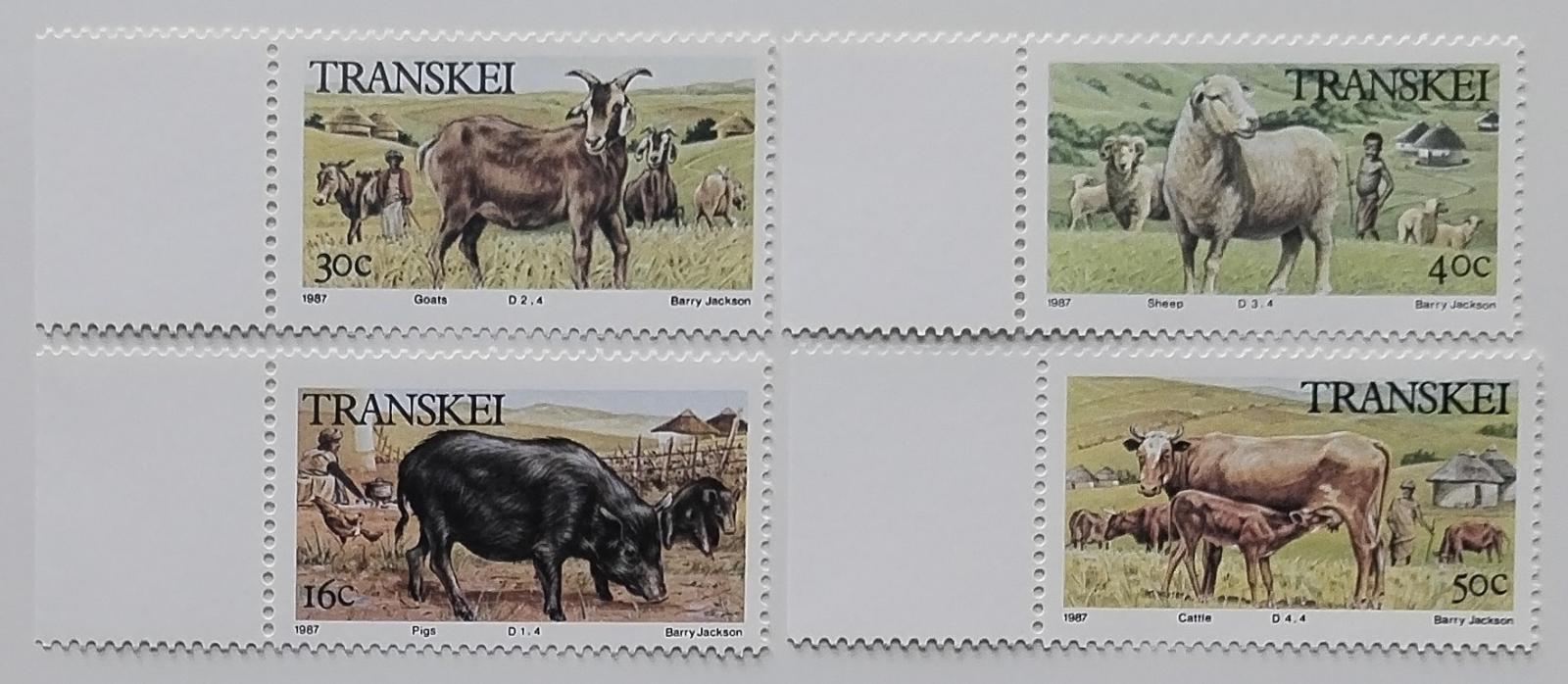 Transkei 1987 Domácí zvířata a fauna statků