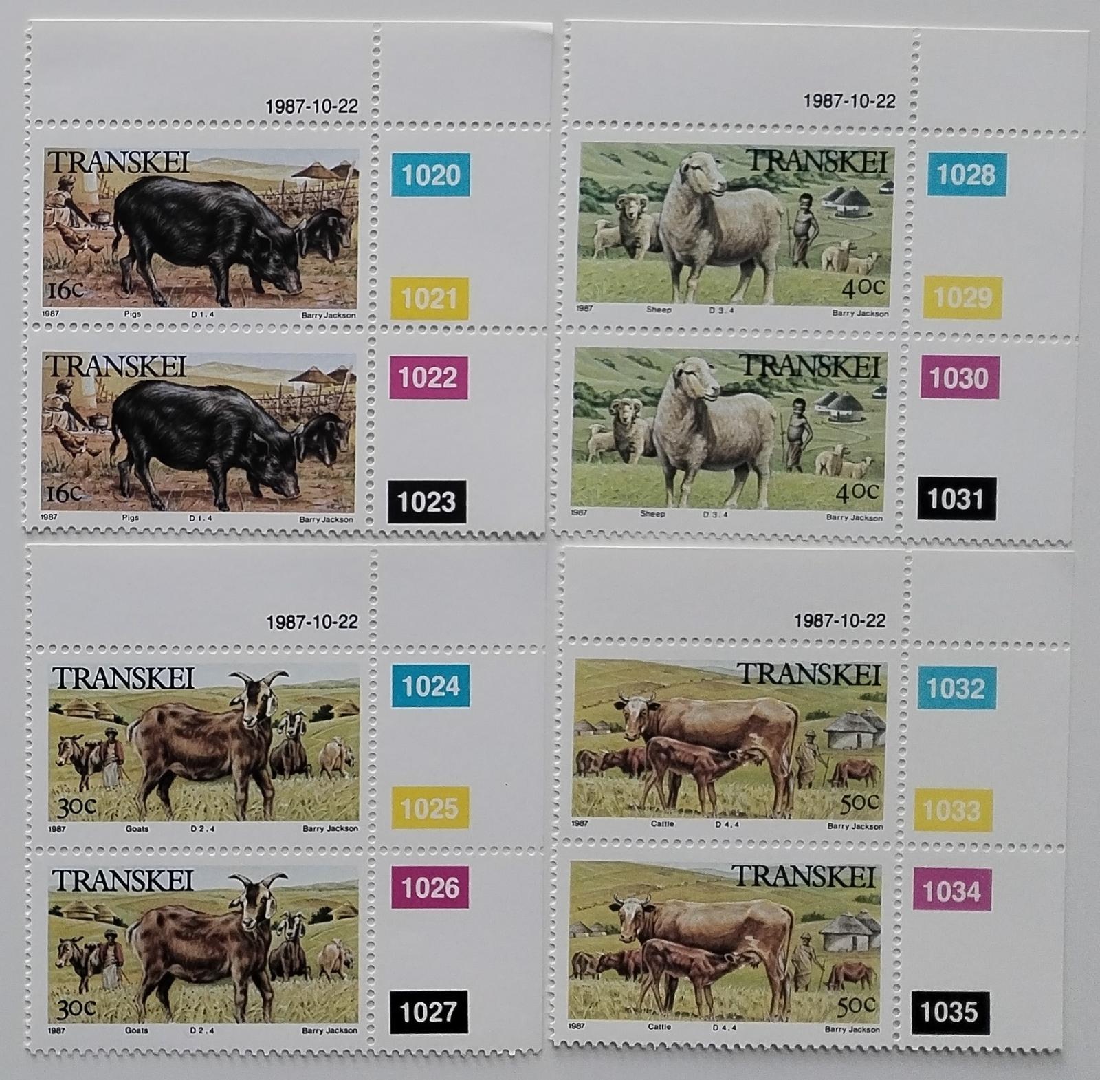 Transkei 1987 Domácí zvířata a fauna statků PÁRY