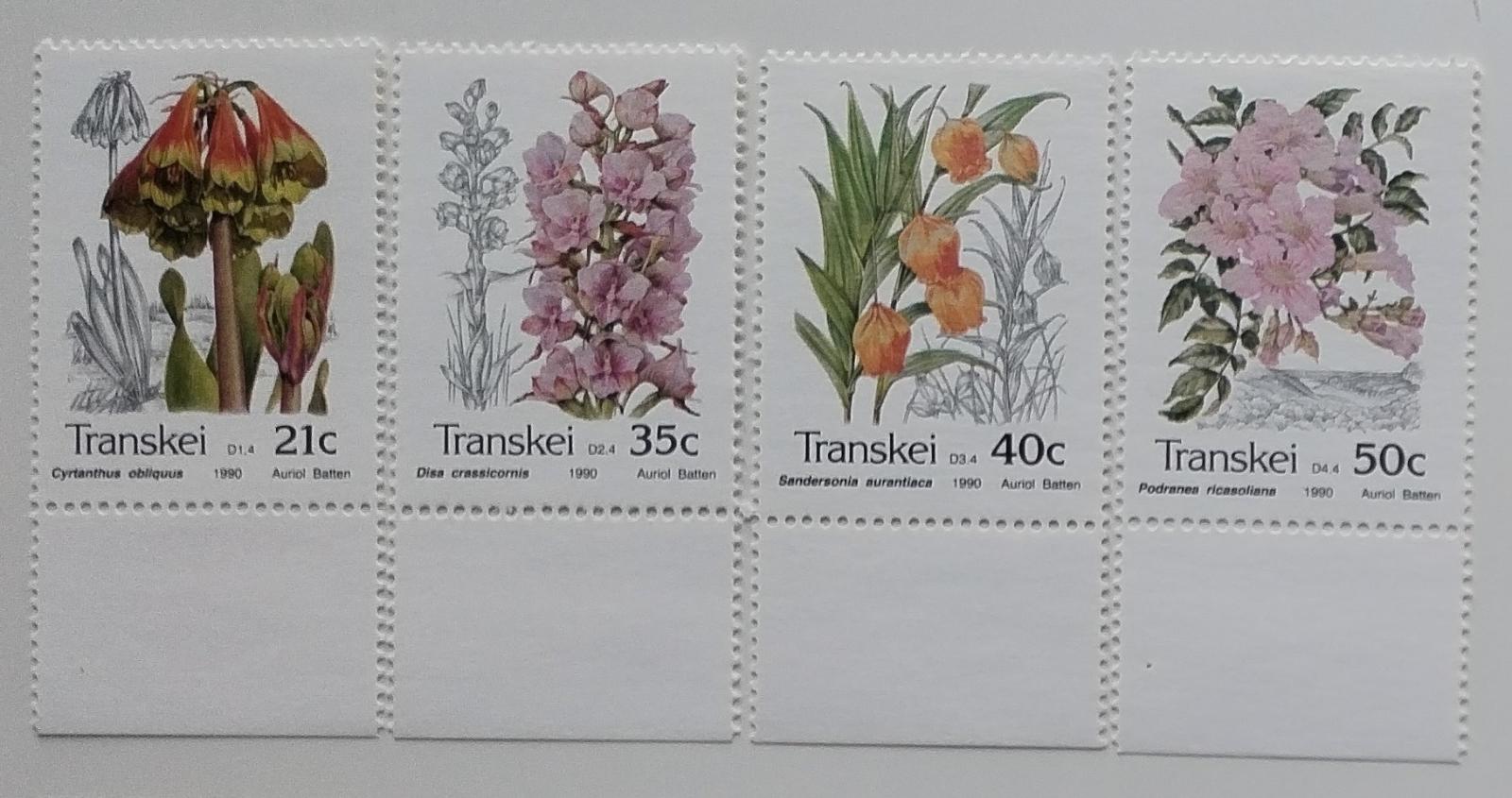 Transkei 1990 Květiny a flora Afriky