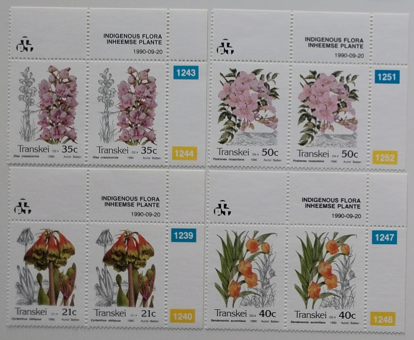 Transkei 1990 Květiny a flora Afriky PÁRY