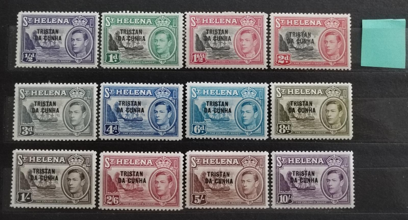 Tristan da Cunha 1952 140£ Přetisky prvních známek ostrova