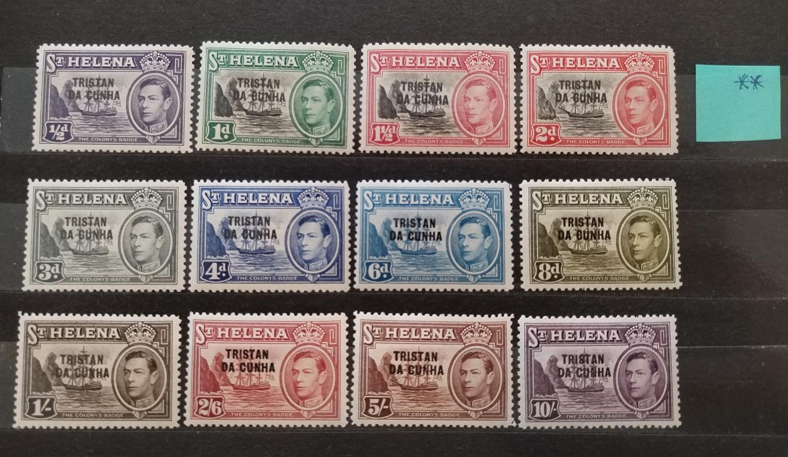 Tristan da Cunha 1952 140£ Svěží definitiva krále Jiřího VI.