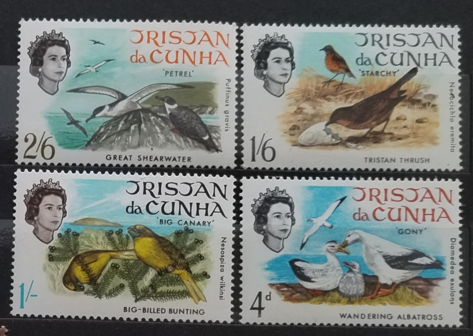 Tristan da Cunha 1968 Ostrovní ptáci a fauna