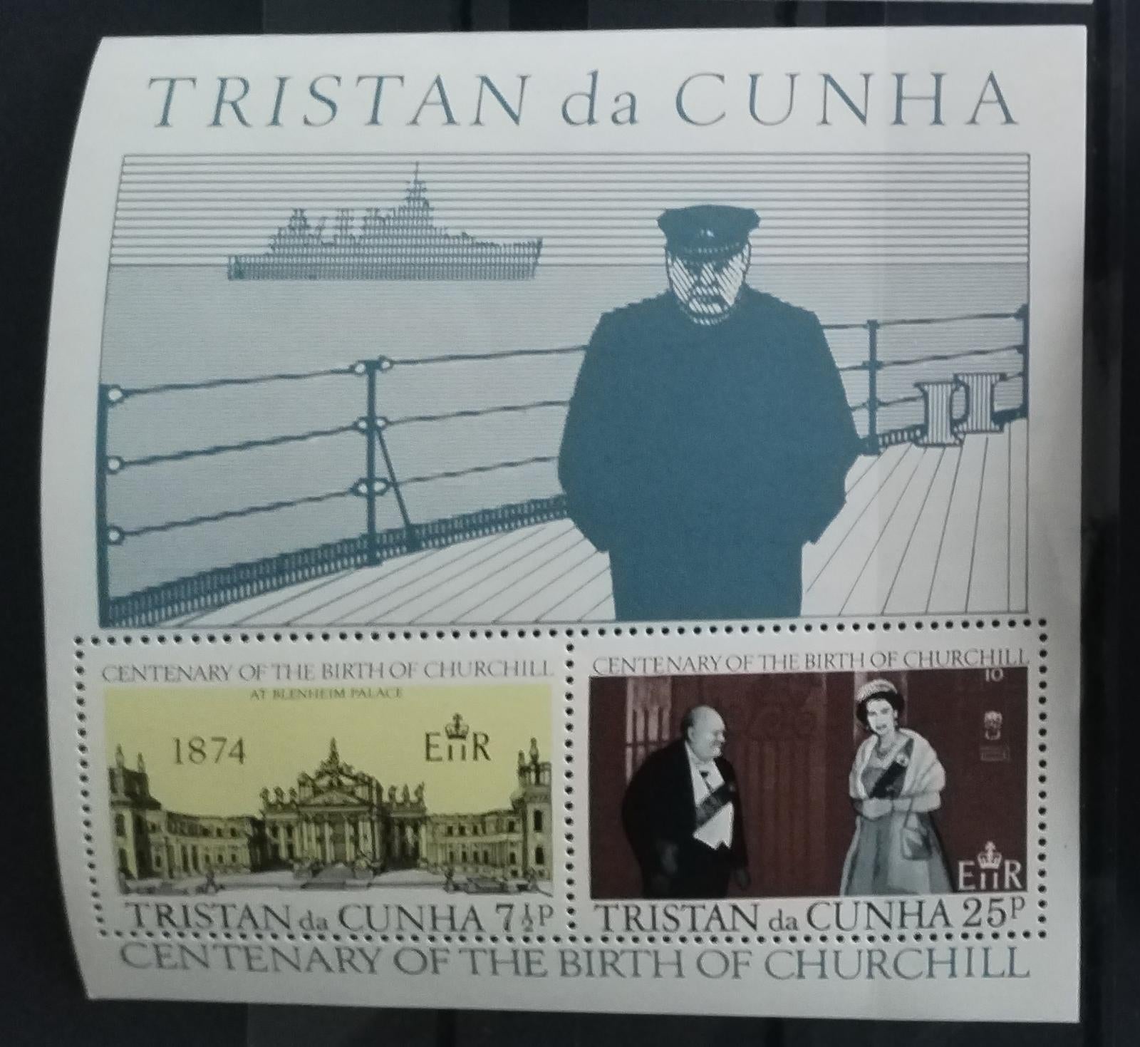 Tristan da Cunha 1974 Století narození sira Winstona Churchilla