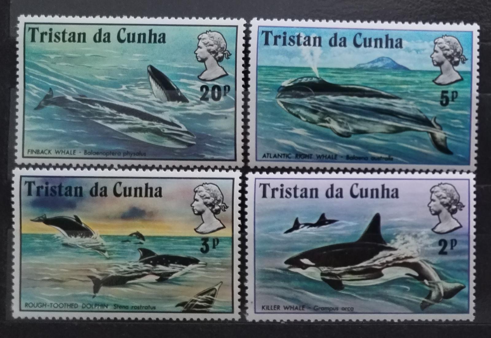 Tristan da Cunha 1974 Velryby a ryby ostrova