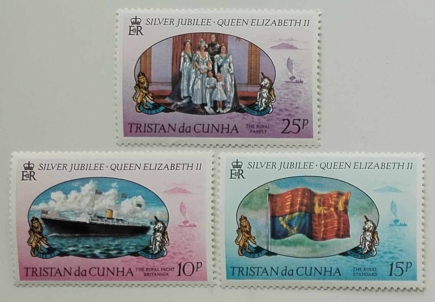Tristan da Cunha 1977 Stříbrné výročí vlády královny Alžběty II.