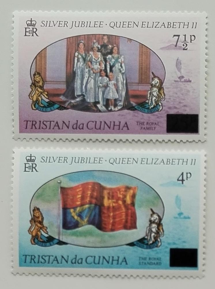 Tristan da Cunha 1977 Stříbrné výročí vlády královny PŘETISKY