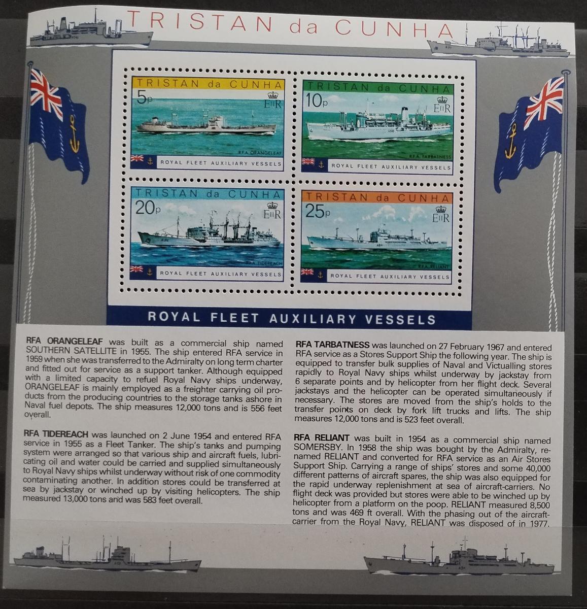 Tristan da Cunha 1978 Lodě a plavidla