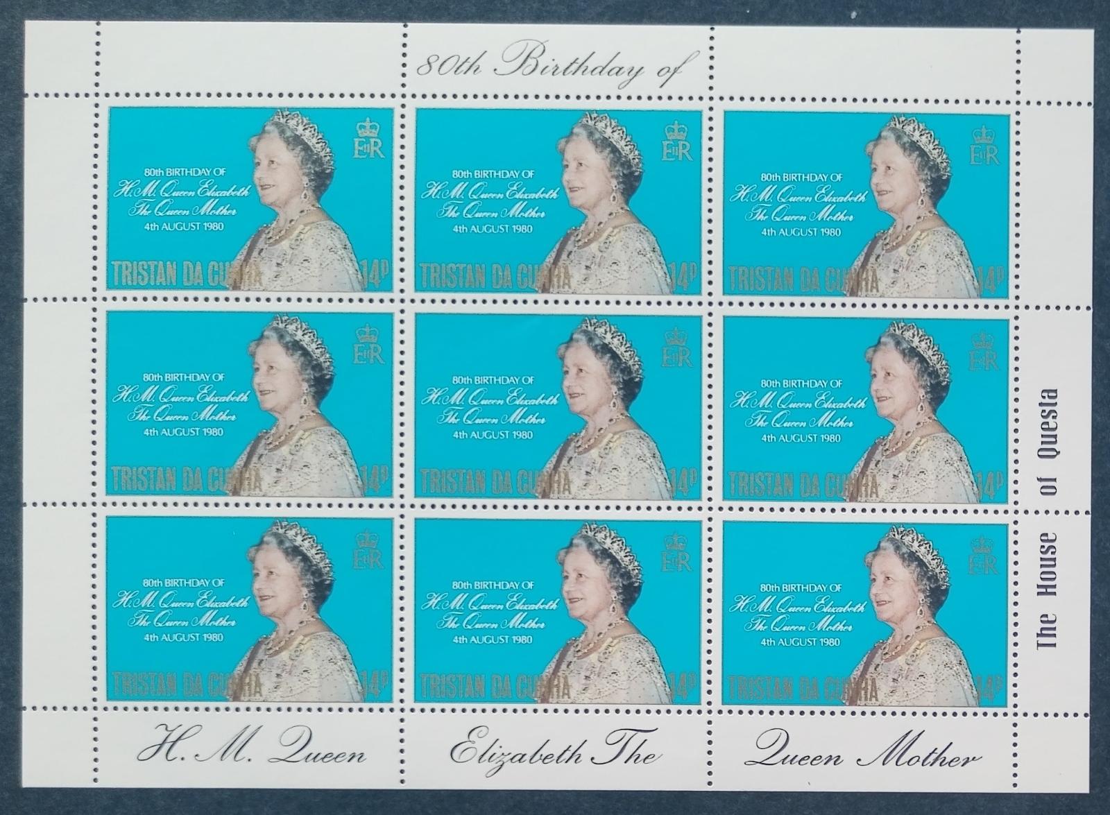 Tristan da Cunha 1980 Narozeniny královny matky v ARŠÍKU!