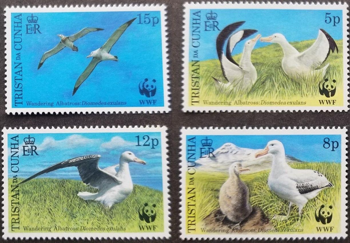 Tristan da Cunha 1999 WWF ochrana přírody -ptáci a racci