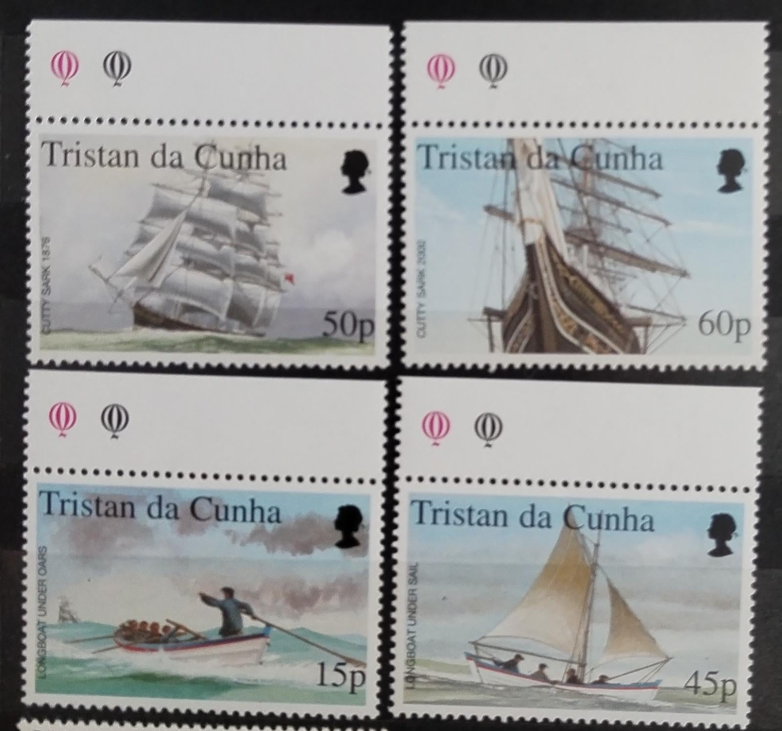 Tristan da Cunha 2000 Výstava STAMP SHOW, Lodě a plachetnice