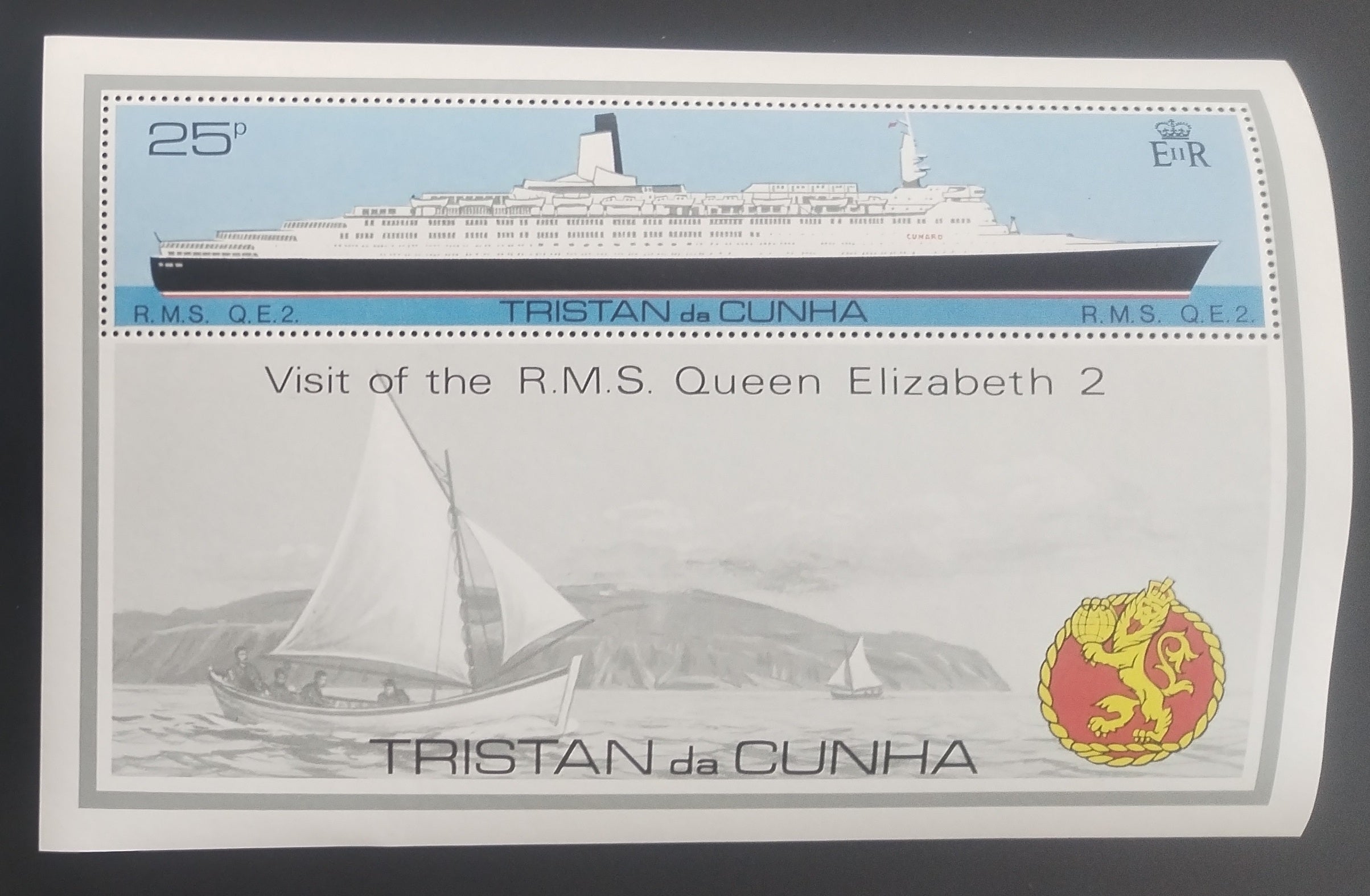 Tristan da Cunha 1979 Návštěva lodě Queen Elizabeth 2