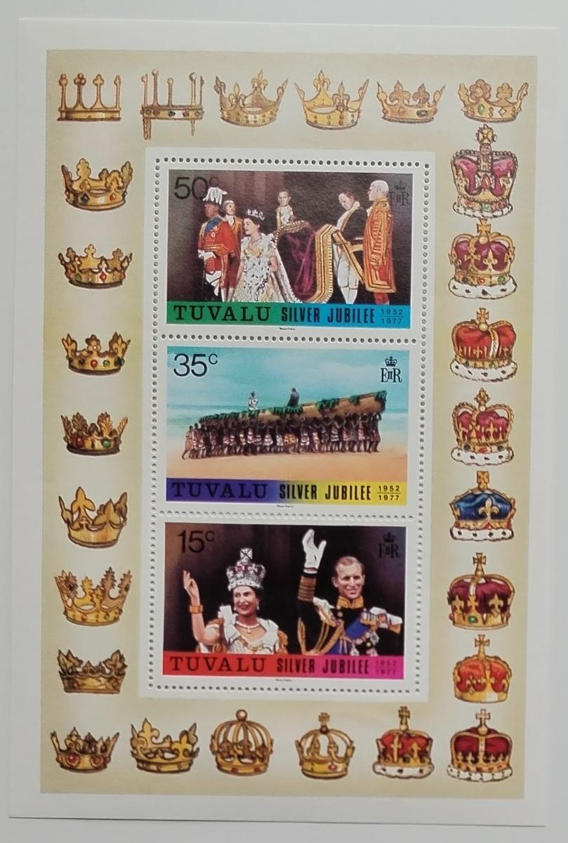 Tuvalu 1977 Bl.1 11€ Výročí vlády královny Alžběty II.