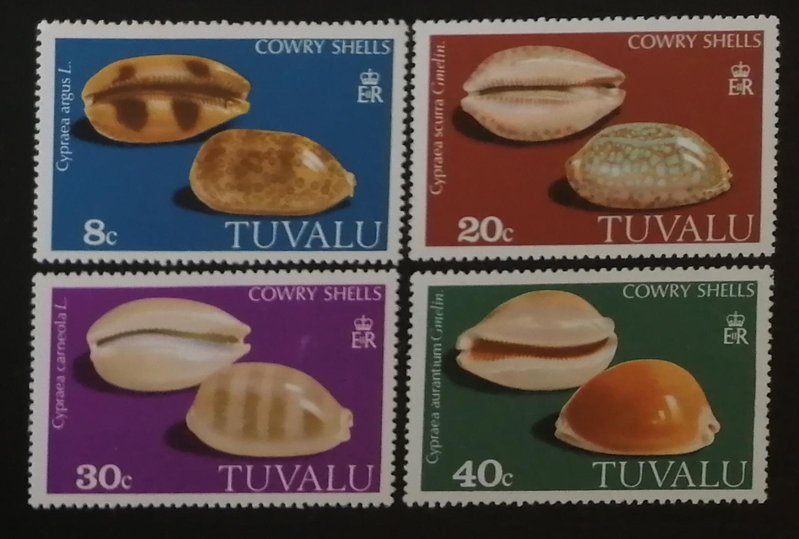 Tuvalu 1980 Mořští šneci, ulity, škeble a fauna