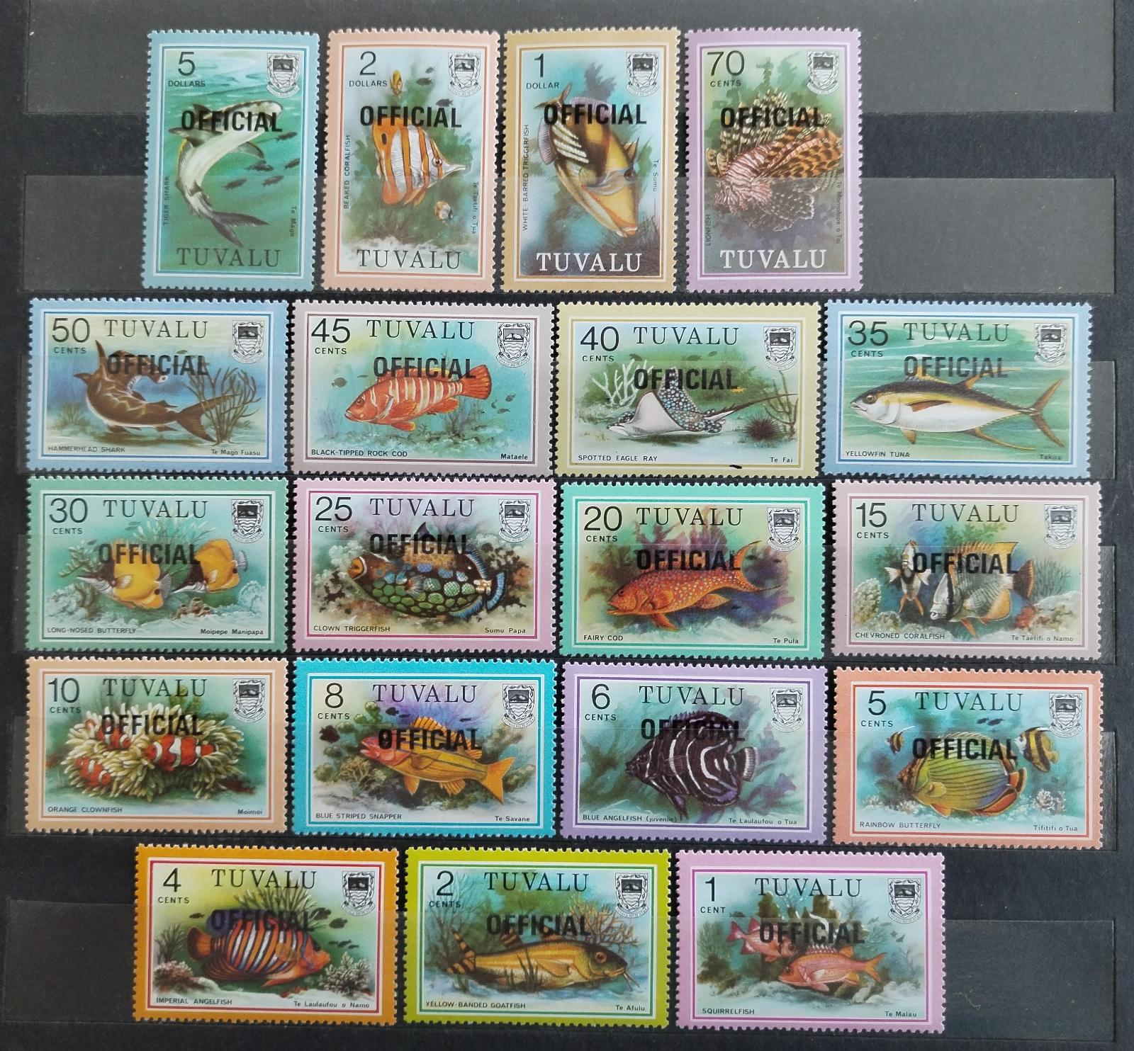 Tuvalu 1981 Úřední známky - Ryby a fauna Pacifiku