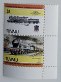 Tuvalu 1984 Lokomotivy a parní vlaky světa - chybotisk s vodotiskem!
