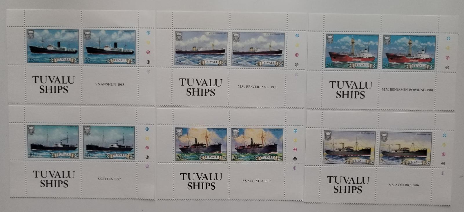 Tuvalu 1984 Moderní lodě a plavidla, Doprava v párech s kupony